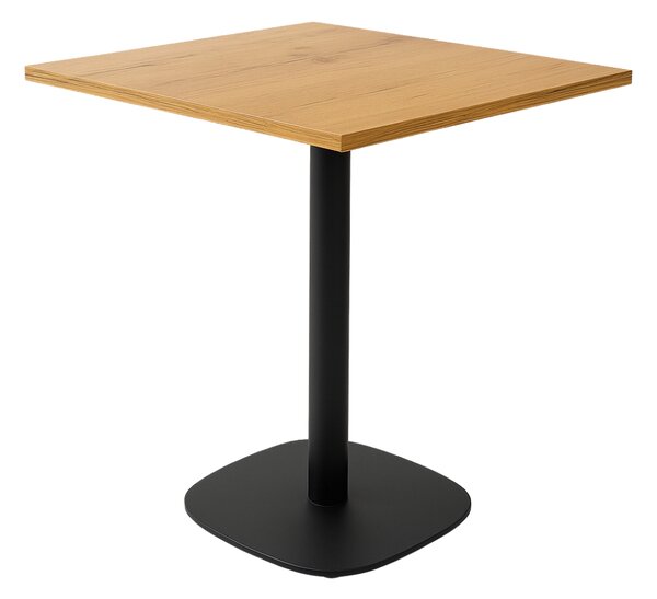 Kávézóasztal 68x68x1.8, lancelot tölgyfa lábazat 0966-ARP
