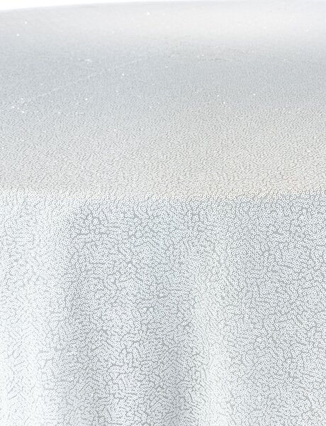 Fehér flitteres terítő, 340 cm átmérő