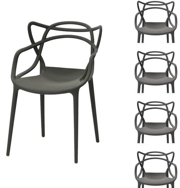 Modern Split szék - szürke szett x4