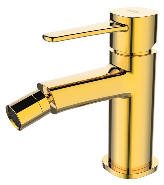 Invena Glamour, szabadon álló bidé csaptelep, arany fényes, INV-BB-02-009-V