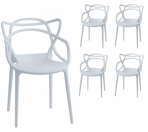 Modern Split szék - fehér szett x4