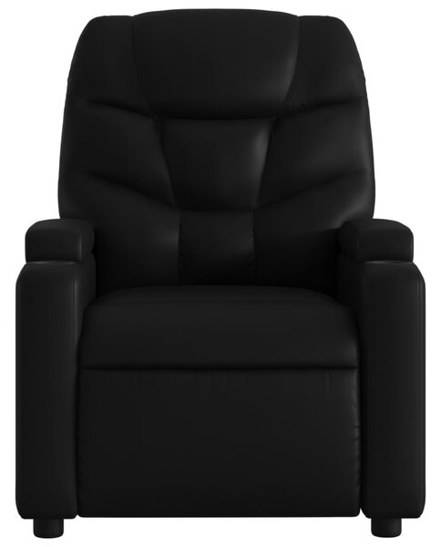 Fekete műbőr relaxfotel