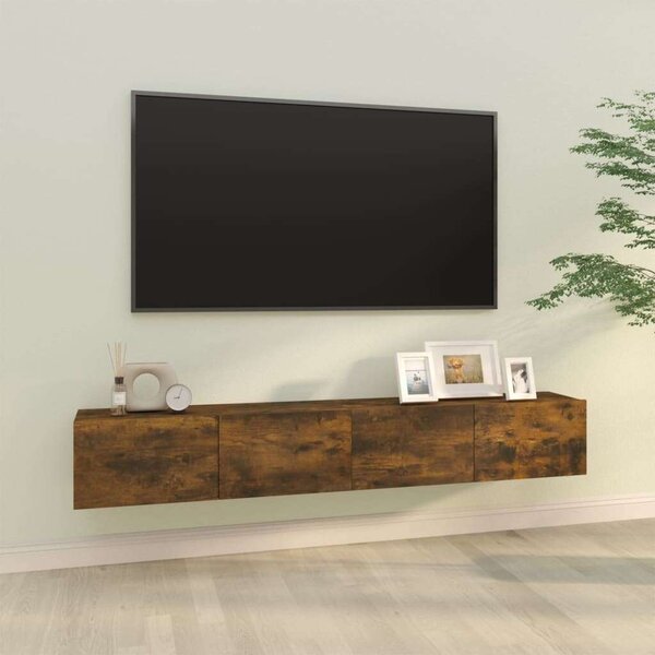 Fa Fali TV Szekrény Szett - Füstös Tölgy - 100x30x30 cm