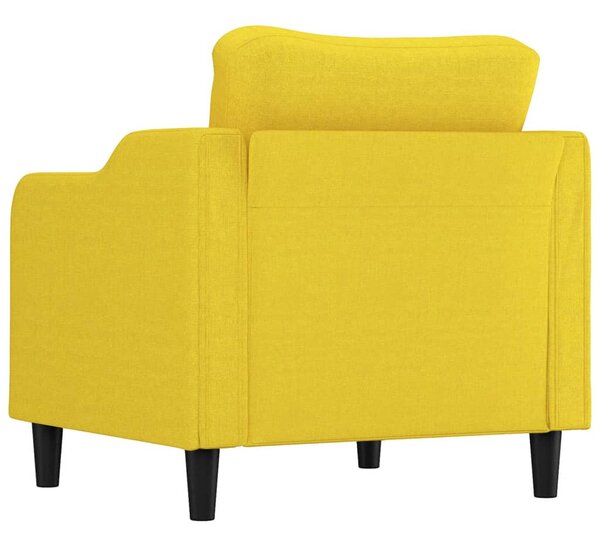 Világossárga szövet kanapéfotel 60 cm