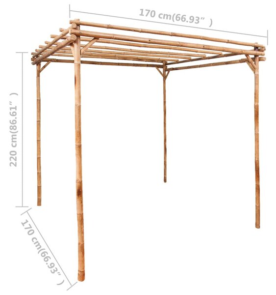 Bambuszpergola 170 x 170 x 220 cm