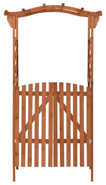 Tömör fenyőfa pergola kapuval 116 x 40 x 204 cm
