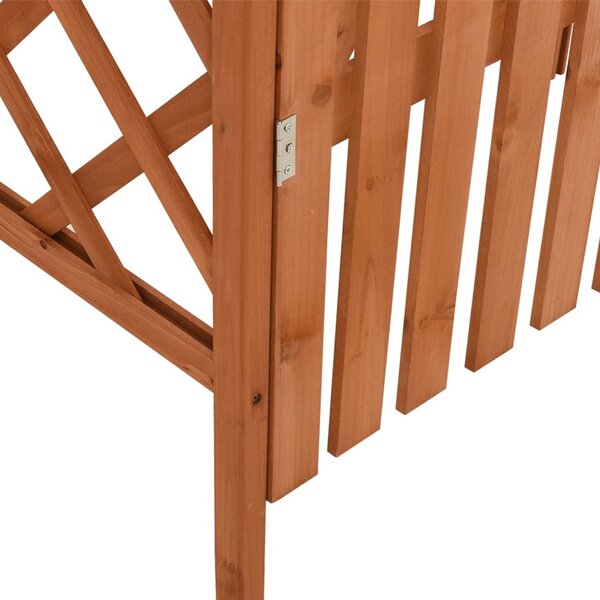 Tömör fenyőfa pergola kapuval 116 x 40 x 204 cm