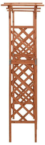 Tömör fenyőfa pergola kapuval 116 x 40 x 204 cm