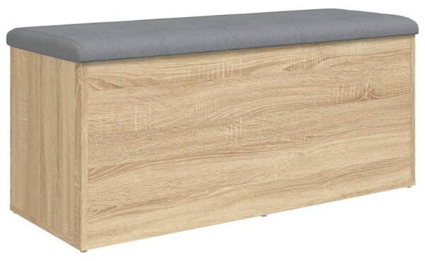 Sonoma tölgyfa tárolópad 102 x 42 x 45 cm rétegelt fa