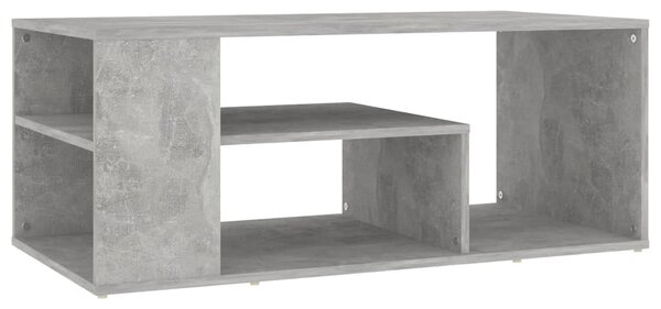 Betonszürke szerelt fa dohányzóasztal 100 x 50 x 40 cm