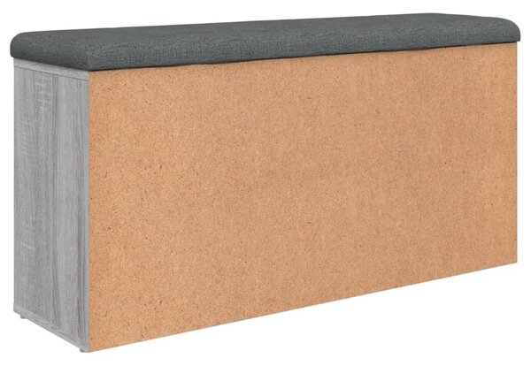 Szürke sonoma színű szerelt fa cipőtároló pad 102 x 32 x 50 cm