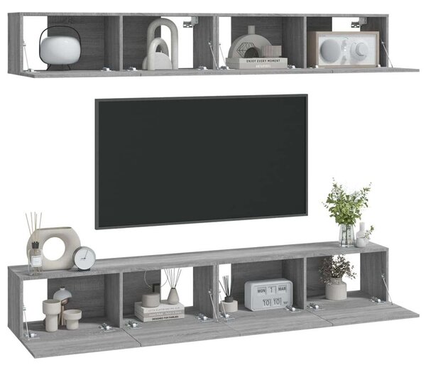 VidaXL Falra Szerelhető TV Szekrény Szett - 4 db - 100x30x30 cm