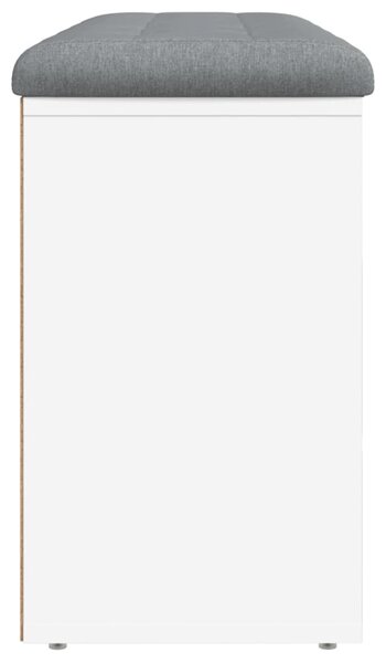 Fehér szerelt fa cipőtároló pad 102 x 32 x 50 cm