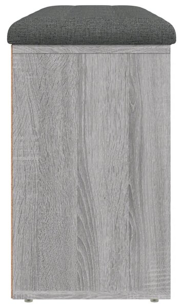 Szürke sonoma színű szerelt fa cipőtároló pad 102 x 32 x 50 cm