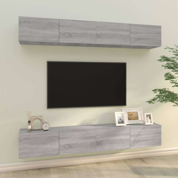 VidaXL Falra Szerelhető TV Szekrény Szett - 4 db - 100x30x30 cm