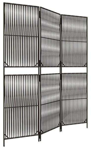 Szürke 3-paneles polyrattan térelválasztó