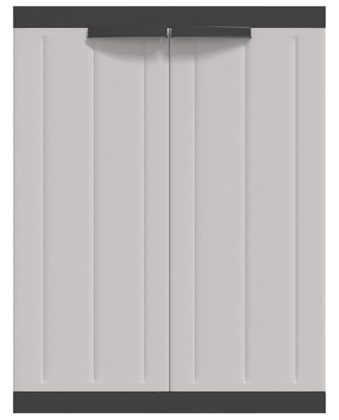 Szürke és fekete PP kültéri tárolószekrény 65 x 37 x 85 cm