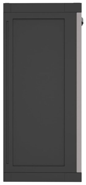 Szürke és fekete PP kültéri tárolószekrény 65 x 37 x 85 cm