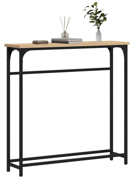 Sonoma tölgyfa konzolasztal 75 x 19,5 x 75 cm rétegelt fából