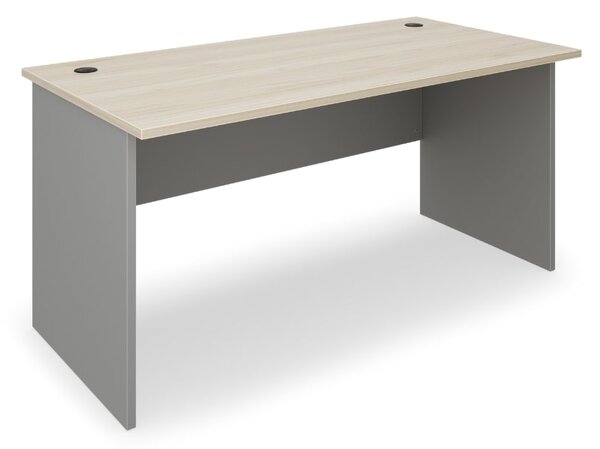 SimpleOffice asztal 160 x 80 cm, világos tölgy / szürke