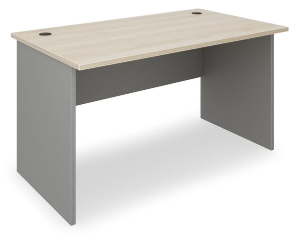 SimpleOffice asztal 140 x 80 cm, világos tölgy / szürke