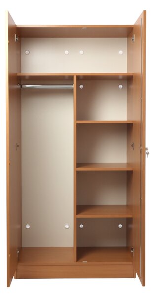 Visio fa szekrény, 90 x 45 x 185 cm, hengerzár, bükkfa