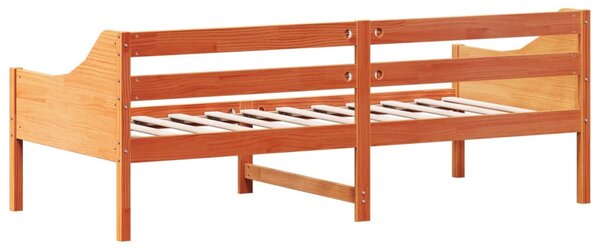Viaszbarna tömör fenyőfa kanapéágy matrac nélkül 90 x 200 cm