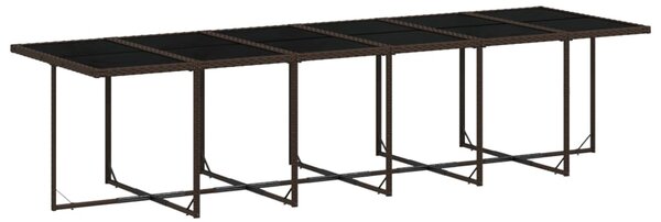 13 részes barna polyrattan kerti ülőgarnitúra párnákkal