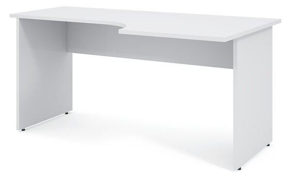 Impress ergonomikus asztal 160 x 90 cm, jobb, fehér