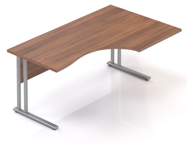 Visio ergonomikus asztal 160 x 100 cm, jobb, dió