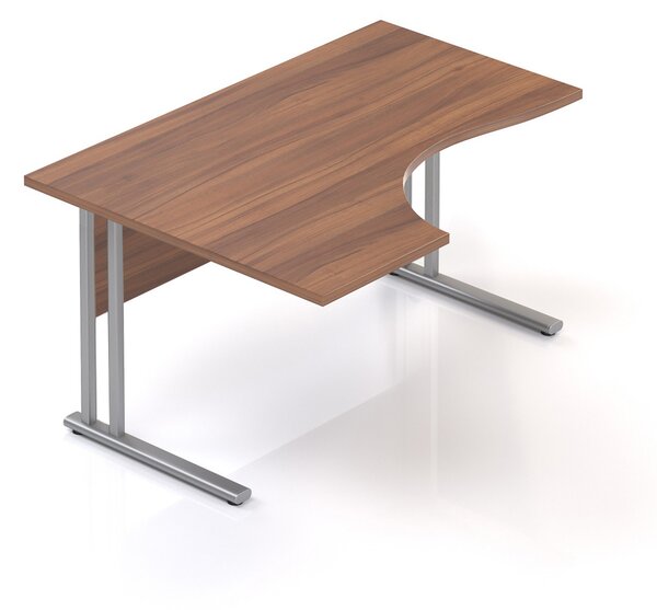 Visio ergonomikus asztal 140 x 100 cm, bal, dió
