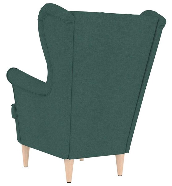 Sötétzöld szövetfotel 74 x 84 x 100 cm