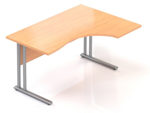 Visio ergonomikus asztal 140 x 100 cm, jobb, bükkfa
