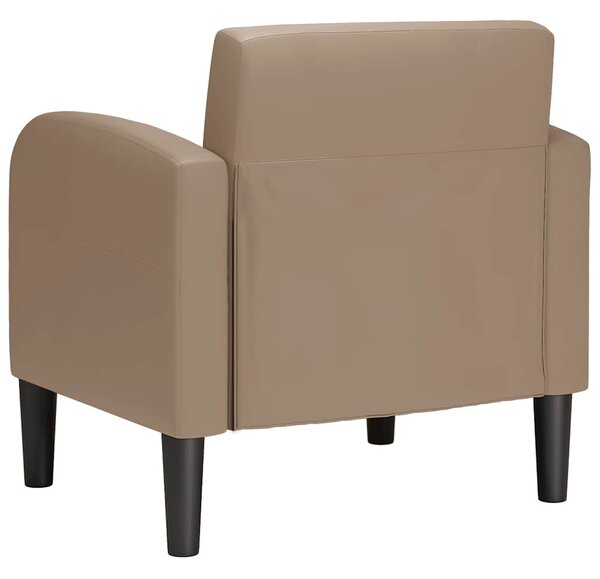 Kávészínű műbőr kanapé szék karfával 54 cm