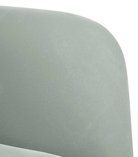 Világosszürke bársony loveseat kanapé 109 cm