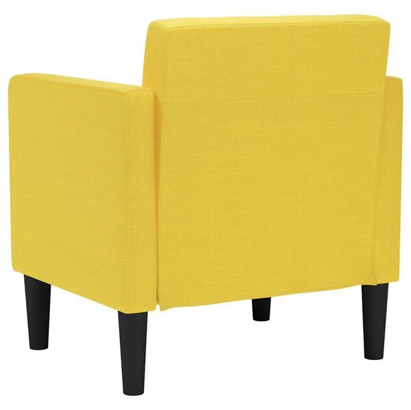 Világossárga szövet kanapészék karfás szék 53 cm