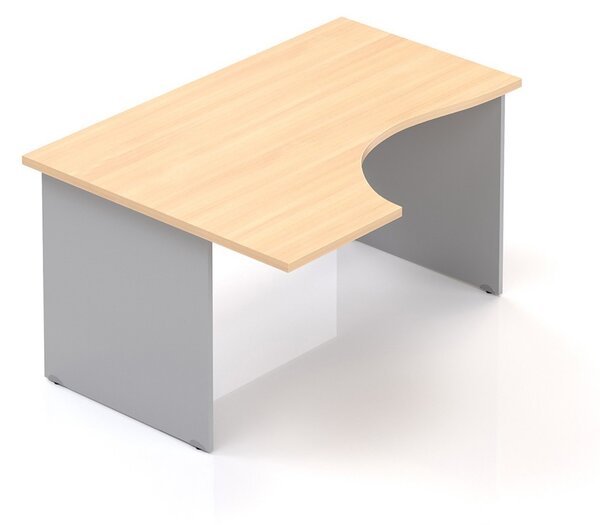 Visio LUX ergonomikus asztal 136 x 100 cm, bal, tölgy