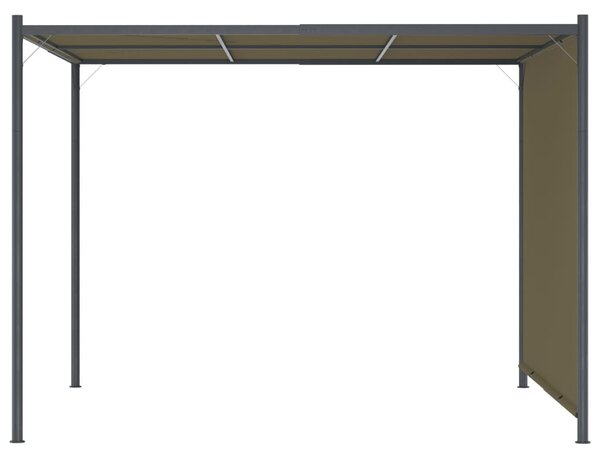 VidaXL tópszínű kerti pavilon behúzható tetővel 3 x 3 m 180 g/m²