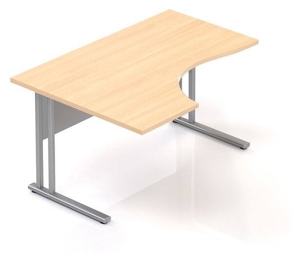 Visio LUX ergonomikus asztal 136 x 100 cm, bal, tölgy