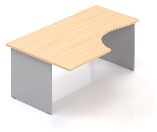 Visio LUX ergonomikus asztal 160 x 100 cm, bal, tölgy
