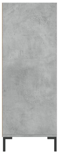 Betonszürke szerelt fa könyvespolc 69,5 x 32,5 x 90 cm