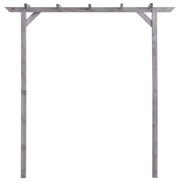Szürke impregnált fenyőfa kerti pergola 200 x 40 x 205 cm