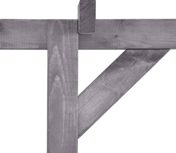 Szürke impregnált fenyőfa kerti pergola 200 x 40 x 205 cm