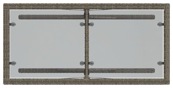 3 részes szürke polyrattan bisztrógarnitúra párnákkal