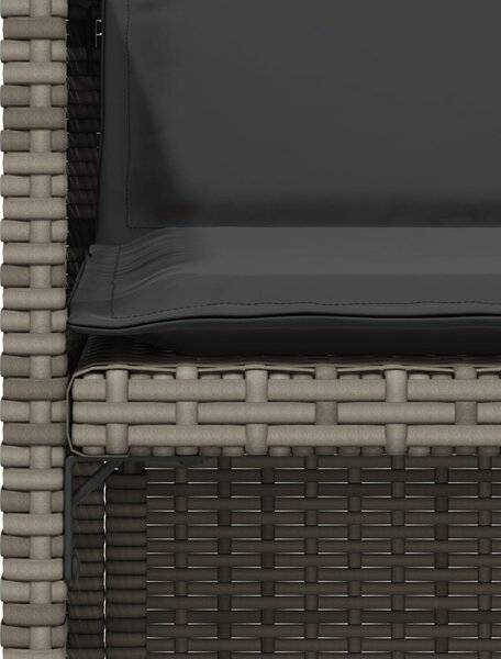 3 részes szürke polyrattan bisztrógarnitúra párnákkal