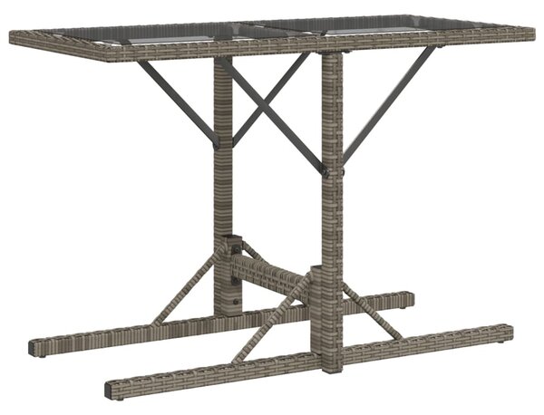 3 részes szürke polyrattan bisztrógarnitúra párnákkal