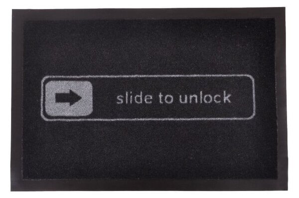 Home Slide to Unlock fekete lábtörlő, 40 x 60 cm - Hanse Home