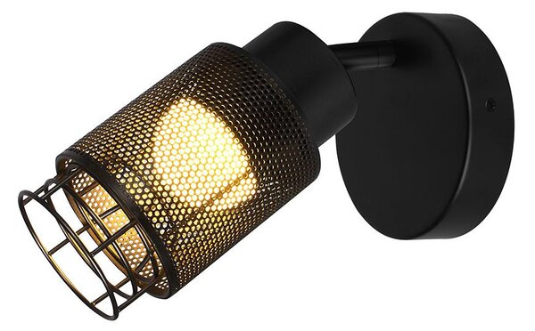 V-TAC fali dekoratív 6W LED lámpatest, meleg fehér, fekete - SKU 24122