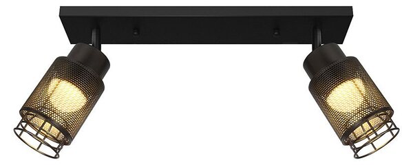 V-TAC mennyezeti dekoratív lineáris 2x6W LED lámpatest, meleg fehér, fekete - SKU 24120