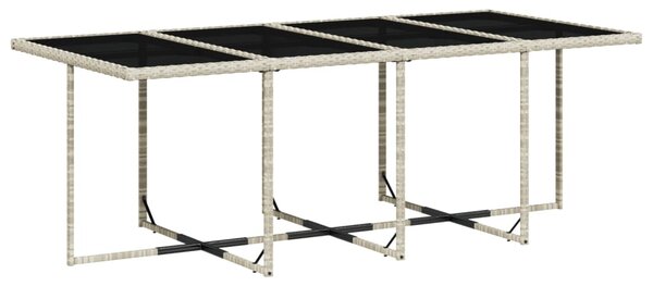 13 részes szürke polyrattan kerti étkezőgarnitúra párnákkal